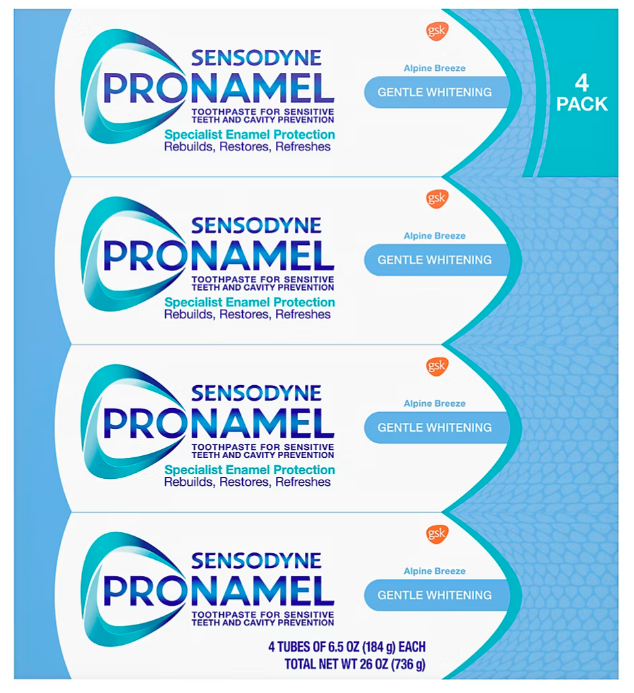 Sensodyne Pronamel Gentle Whitening Fluoride Toothpaste, 4 ct. OF 6.5 OZ
