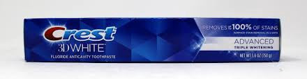 CREST 3D WHITE FLUORIDE ANTICAVITY TOOTHPASTE ADVANCED TRIPLE WHITENING 5.6OZ