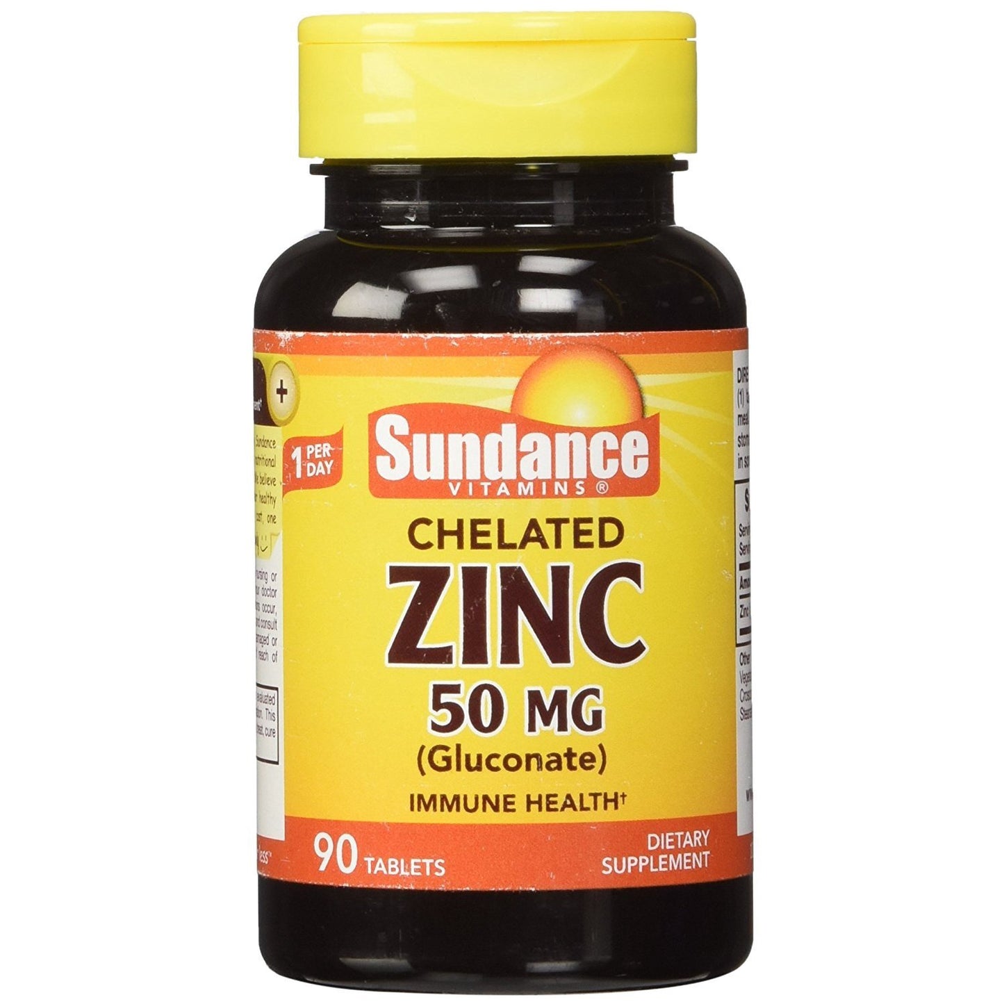 Sundance Vitamins Chelated Zinc 50 mg Tablets, 90 ea
