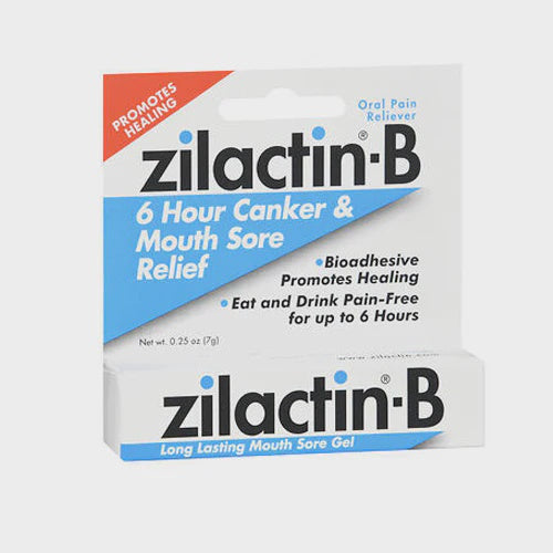 Zilactin-B Oral Pain Reliever, Long Lasting Mouth Sore Gel 0.25 oz