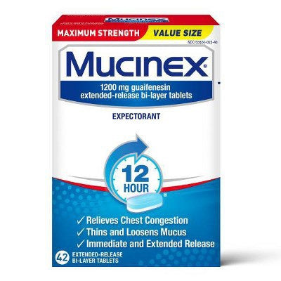 Mucinex Max Strength 12hour Cough Medicine - Tablets - 42ct