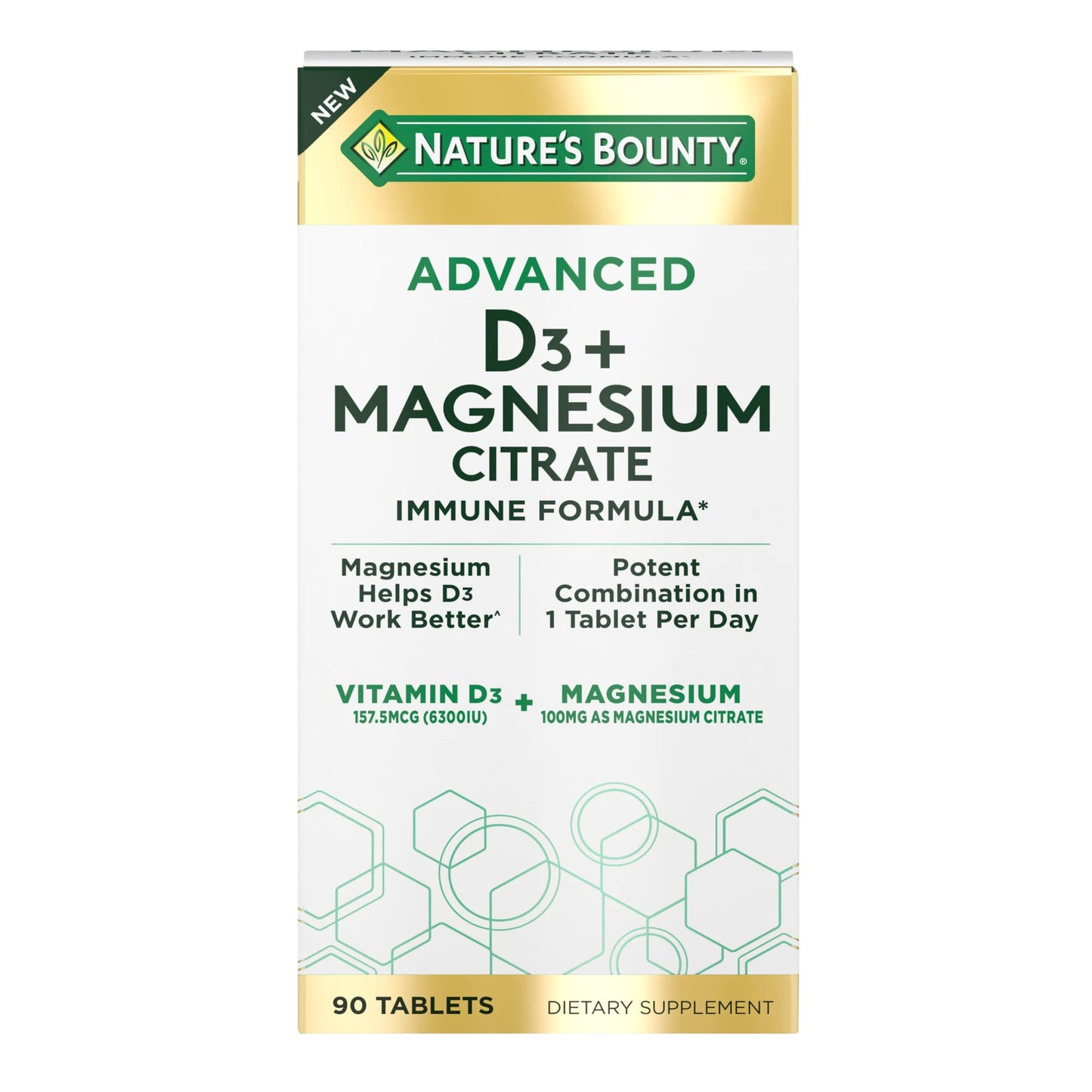 Advanced Vitamin D3 with Magnesium Citrate – Nature's Bounty