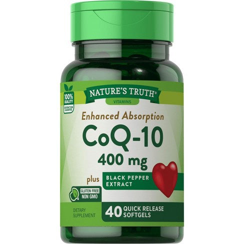Nature's Truth CoQ10 100mg with Black Pepper Extract | 50 Softgels