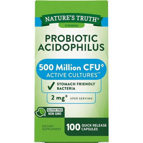 Nature's Truth Probiotics For Men and Women | 500 Million CFU | 100 Capsules