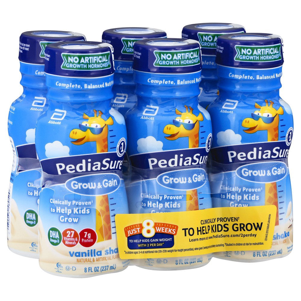PEDIASURE VANILLA SHAKE PKG (6 x 8OZ)