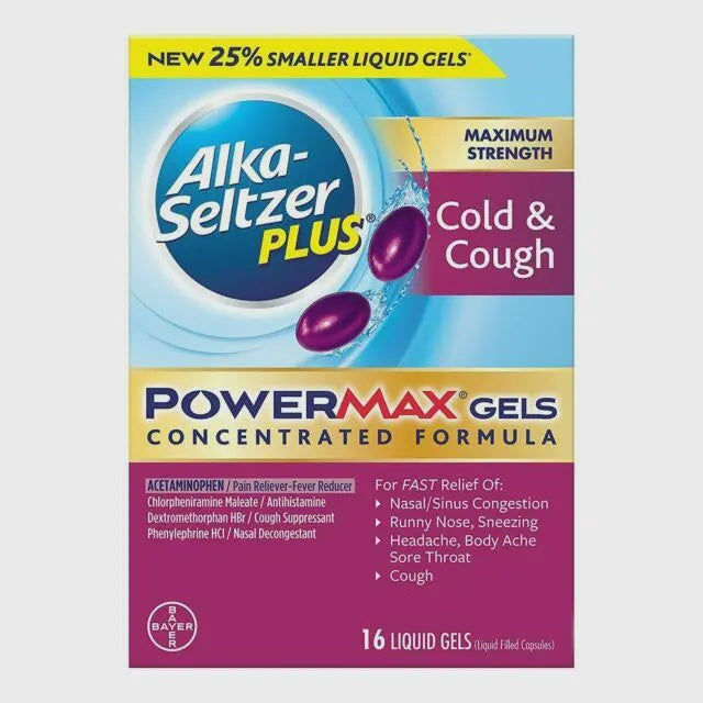 Alka-Seltzer Maximum Strength Sinus & Cold Liquid Gels 16ct