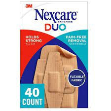 NEXCARE DUO BANDAGES ASSORTED SIZES 40 CT