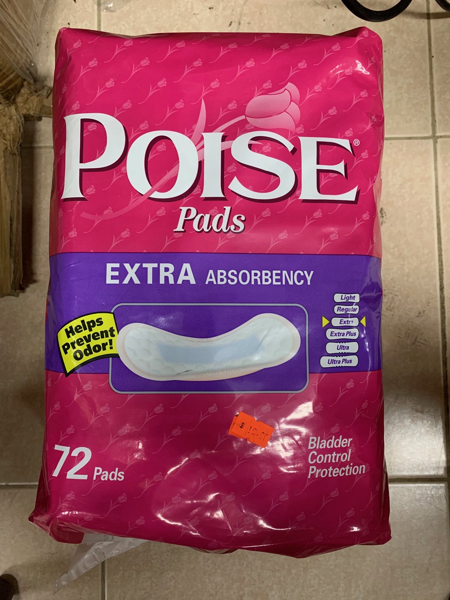 POISE Pads EXTRA ABSORBENCY 72 pads