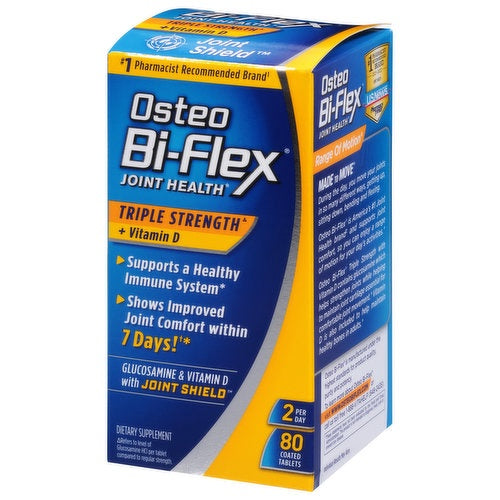 Osteo Bi-Flex Glucosamine Chondroitin Msm Triple Strength W/D3 2000Iu Caplets 80 ct