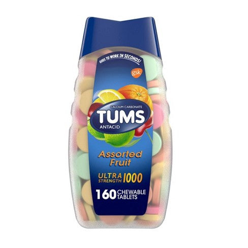 Tums Ultra Strength Assorted Fruit Antacid Chewable Tablets - 160ct