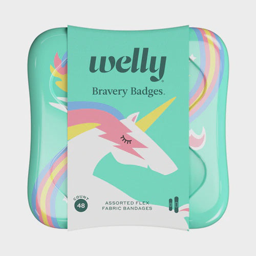 Welly Bravery Badges Assorted Flex Fabric Bandages Adhesive 48ct