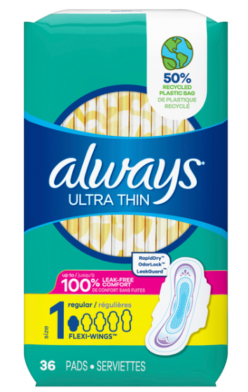 always ULTRA THIN 36 pads size 1
