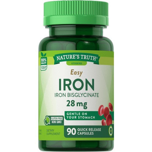 NATURE'S TRUTH EASY IRON 28MG CAPSULES 90 CAPSULES