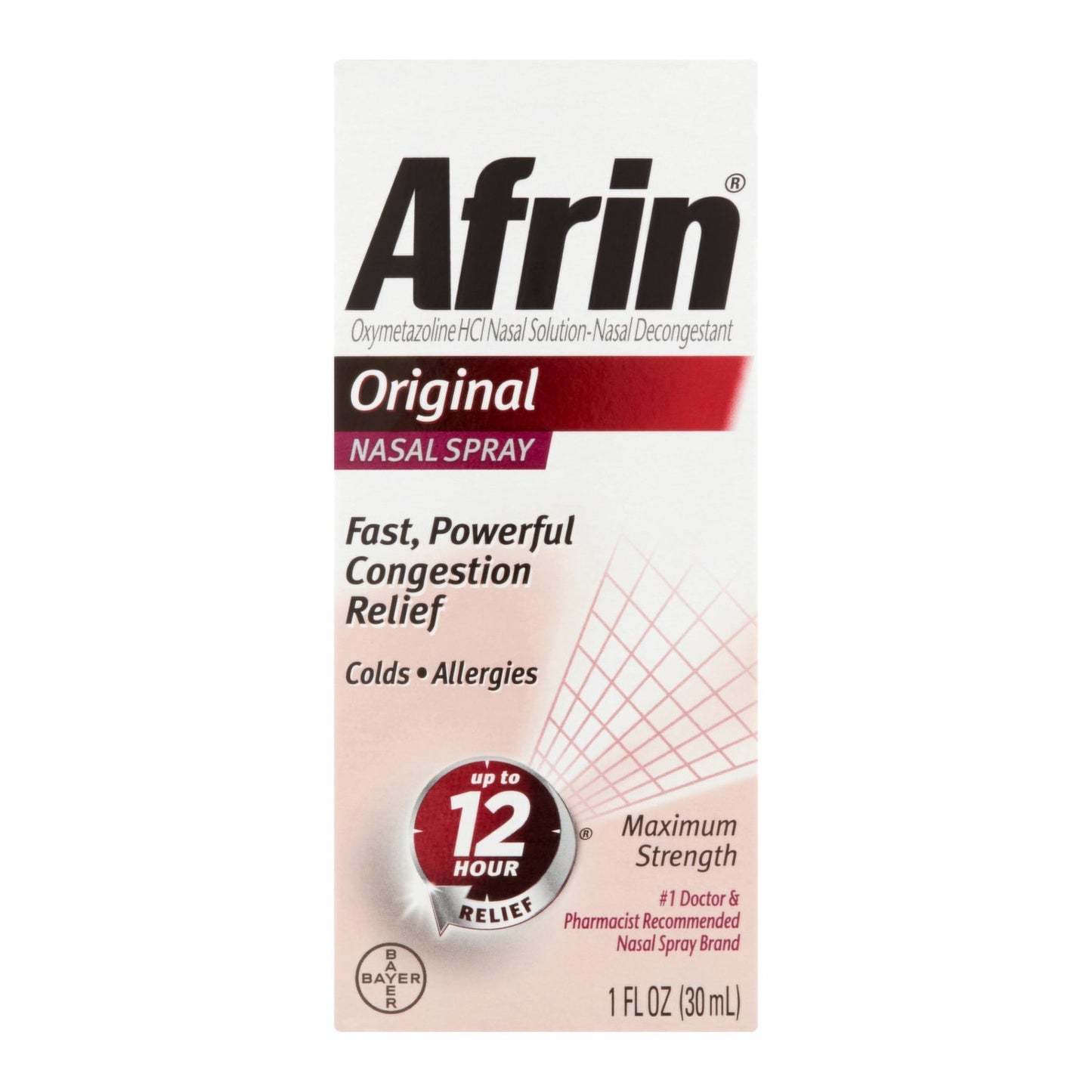 Afrin Original Maximum Strength 12 Hour Nasal Congestion Relief Spray - 30 mL