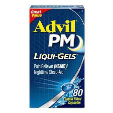 Advil PM Liqui-Gels Pain Reliever/Nighttime Sleep Aid Liquid Filled Caps 80 CT