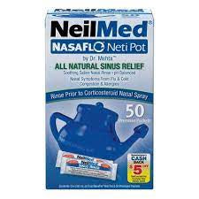 Neilmed Nasaflo Neti Pot Sinus Relief With Premixed Packets - 50ct