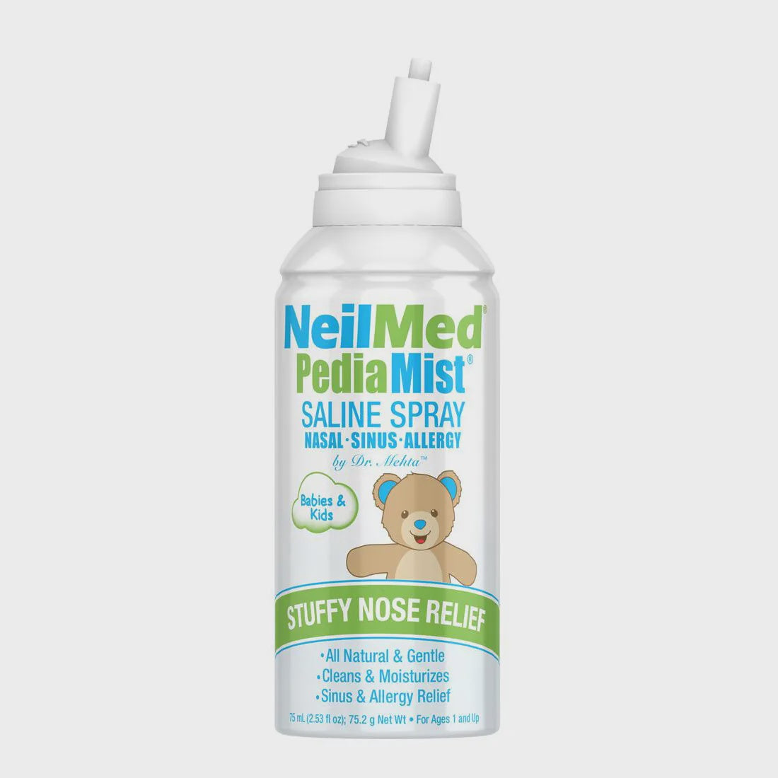 Neilmed NasaMist Pediatric Saline Spray Stuffy Nose Relief For Nasal Sinus 75ml