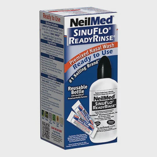 Neilmed Sinuflo Ready Rinse, Premixed Saline Nasal Rinse - 8 Oz, 3 Pack