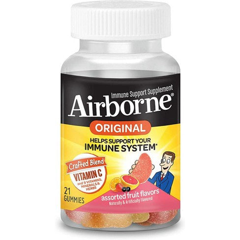 Airborne Original Gummies - Assorted Fruit Flavors 21 Gummies