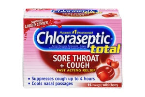 Chloraseptic Total Sore Throat + Cough Lozenges Wild Cherry - 15 CT