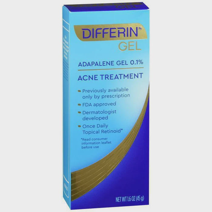 Differin Acne Retinoid Treatment Gel Adapalene 0.1% -1.6 OZ