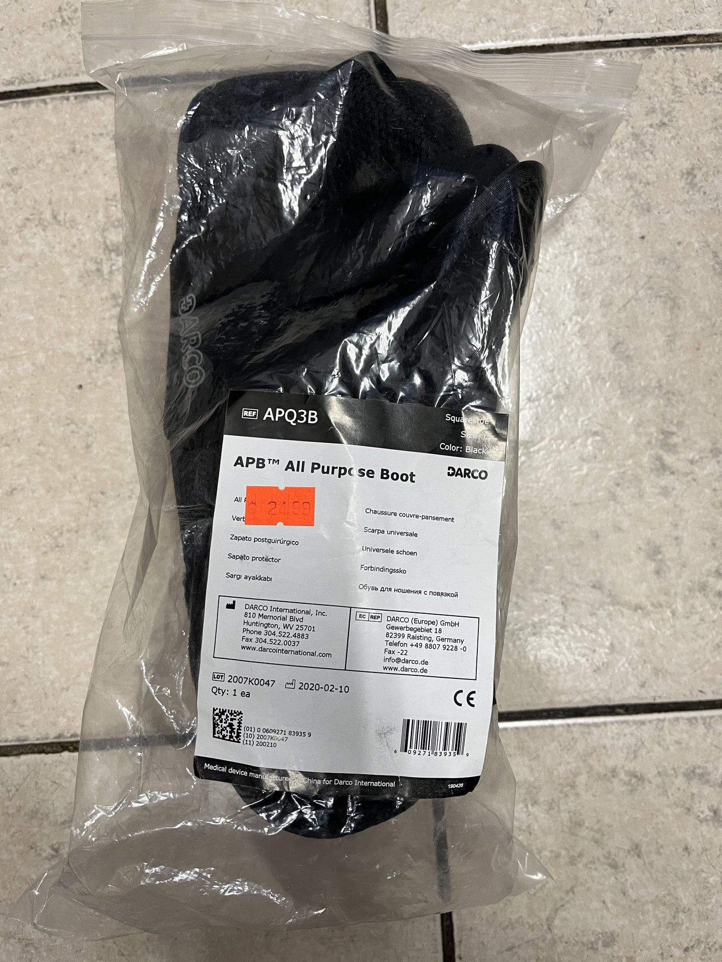 DARCO APB ALL PURPOSE BOOT SIZE L BLACK