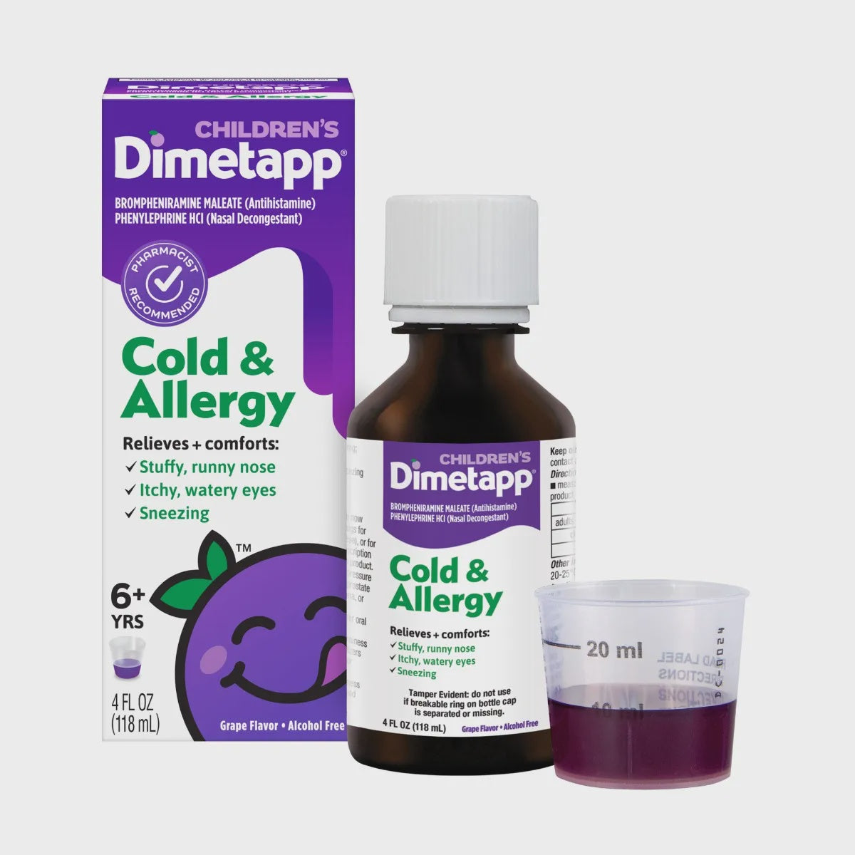 Dimetapp Children's Cold & Allergy, Grape Flavor, 4 oz (118 ml)