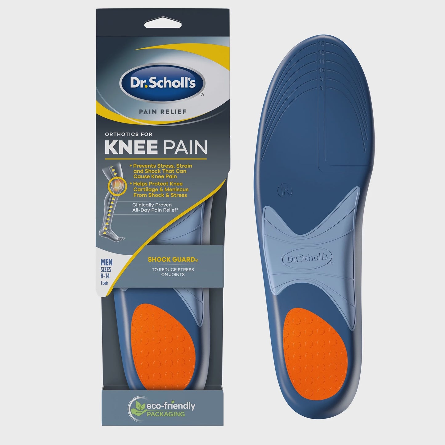 Dr. Scholl's Knee Pain Relief Orthotics, 1 Pair (Men's 8-14)