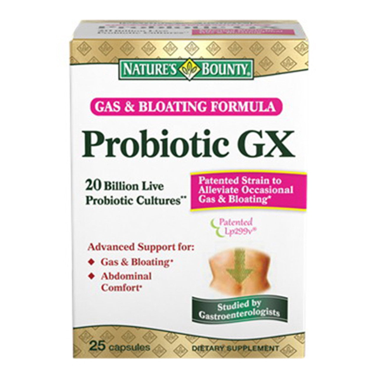 Nature's Bounty Probiotic GX Gas & Bloating Formula, Capsules25.0ea