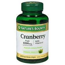 Nature's Bounty Cranberry 4200 mg Plus Vitamin C Dietary Supplement Softgels 250.0ea