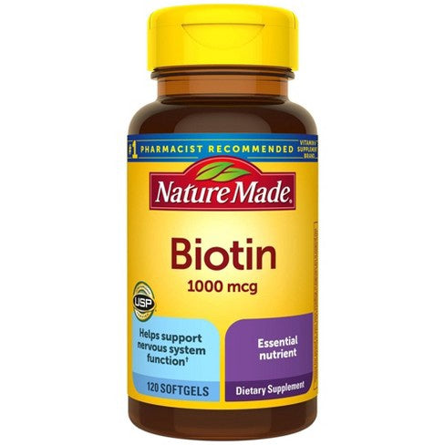 Nature Made Biotin, 1000 mcg, Softgels - 120 softgels