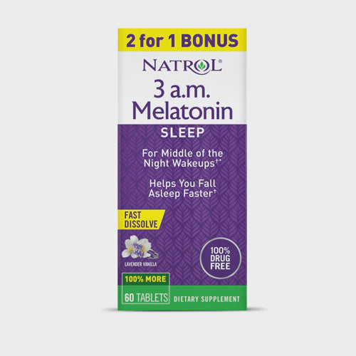 Natrol 3 AM Melatonin Sleep -- 60 Tablets