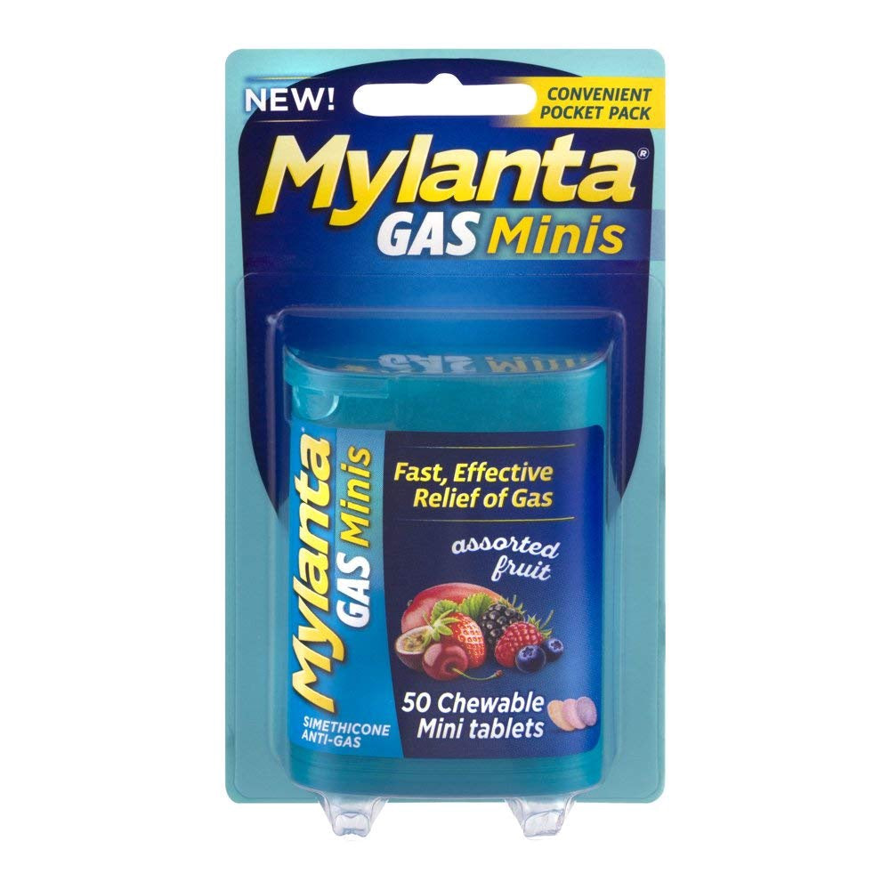 Mylanta Gas Mini Chewable Tablets, Assorted Fruit 50 Count