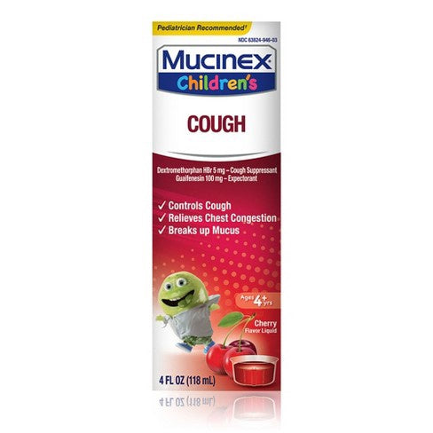 Mucinex Children's Cough Medicine - Cherry Liquid - 4 Fl O