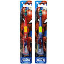 ORAL-B MARVEL SPIDER MAN 2 TOOTHBRUSHES 3+ YRS EXTRA SOFT