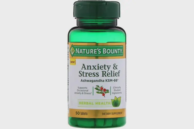 Anxiety & Stress Relief, Ashwagandha(印度人参) KSM-66, 50 Tablets