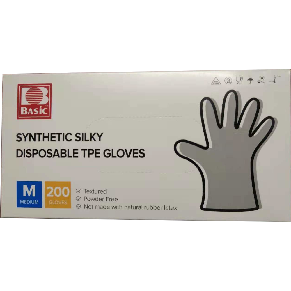 BASiC TPE GLOVES (M) (200 PCS)