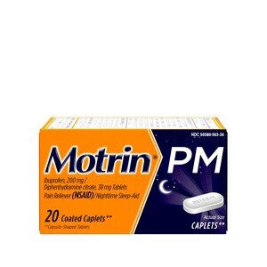 MOTRIN PM PAIN RELIEVER/NIGHTTIME SLEEP-AID CAPLETS 20 CT