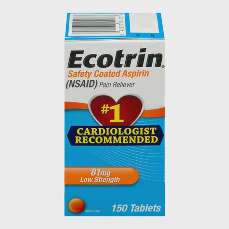 Ecotrin 81 mg Safety Coated Enteric Aspirin, Low Strength Tablets 150 ea