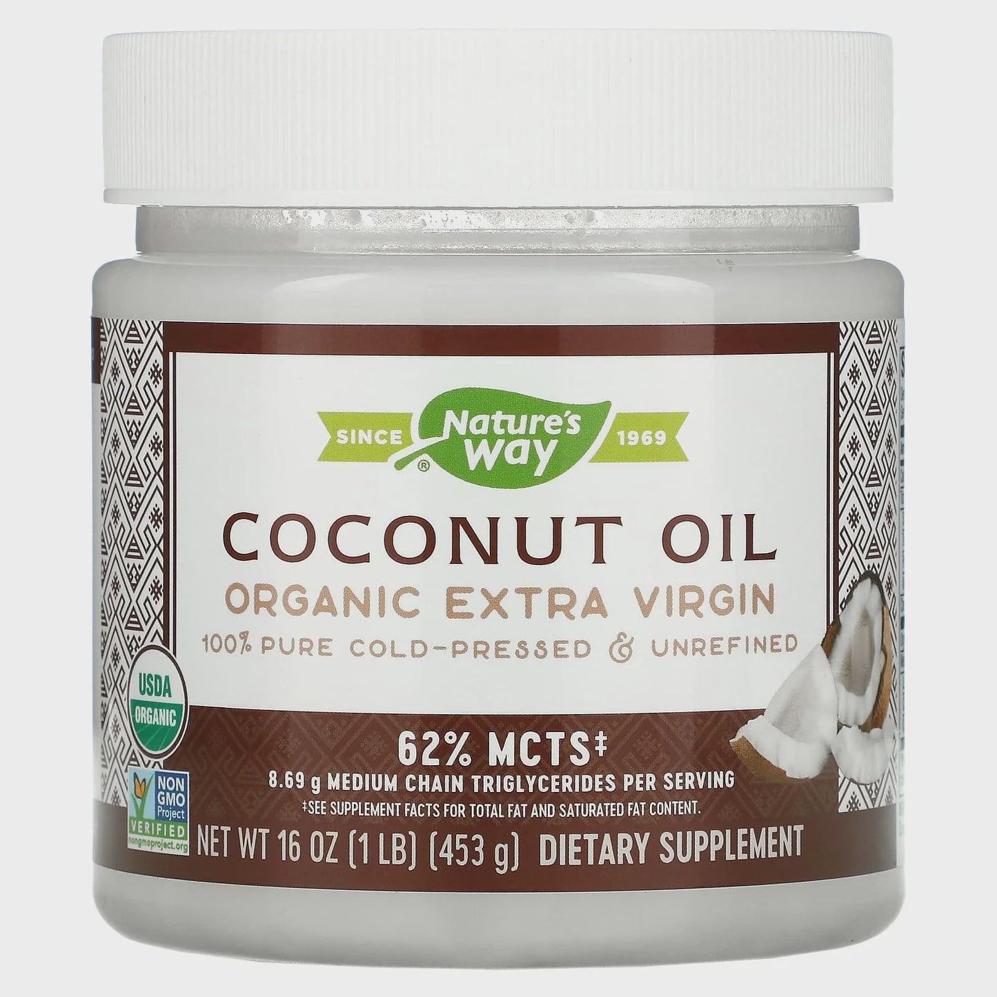 Nature's Way Organic Extra Virgin Coconut Oil, 16 Ounce