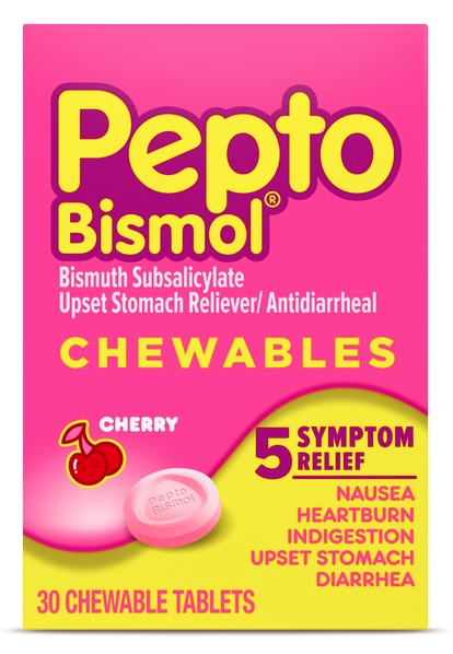 PEPTO BISMOL CHEWABLE TABLETS ORIGINAL 30 CT