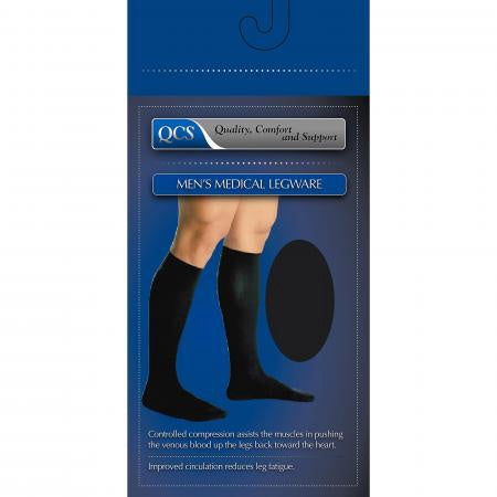 LOVING COMFORT SURGICAL WEIGHT KNEE HIGHS 20-30 CLOSED TOE UNISEX BLACK LARGE 1 PR