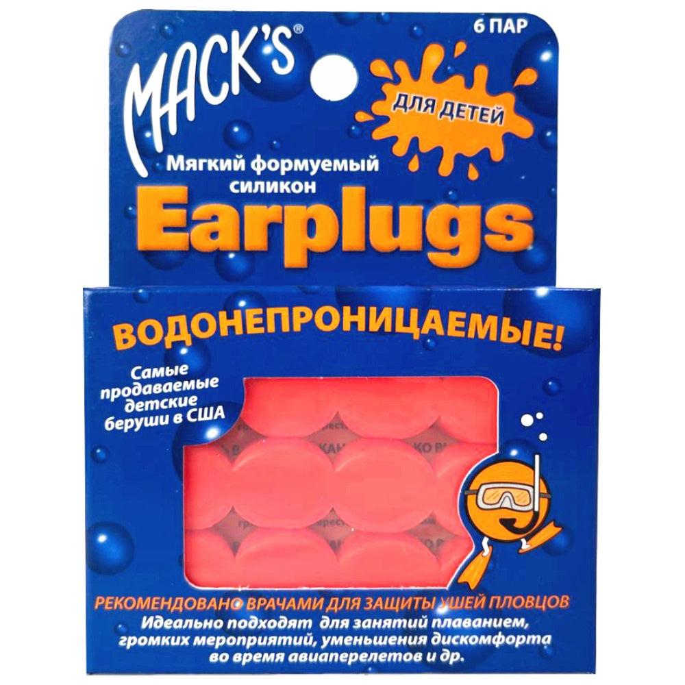 MACK'S EARPLUGS KIDS SIZE 6 PAIR