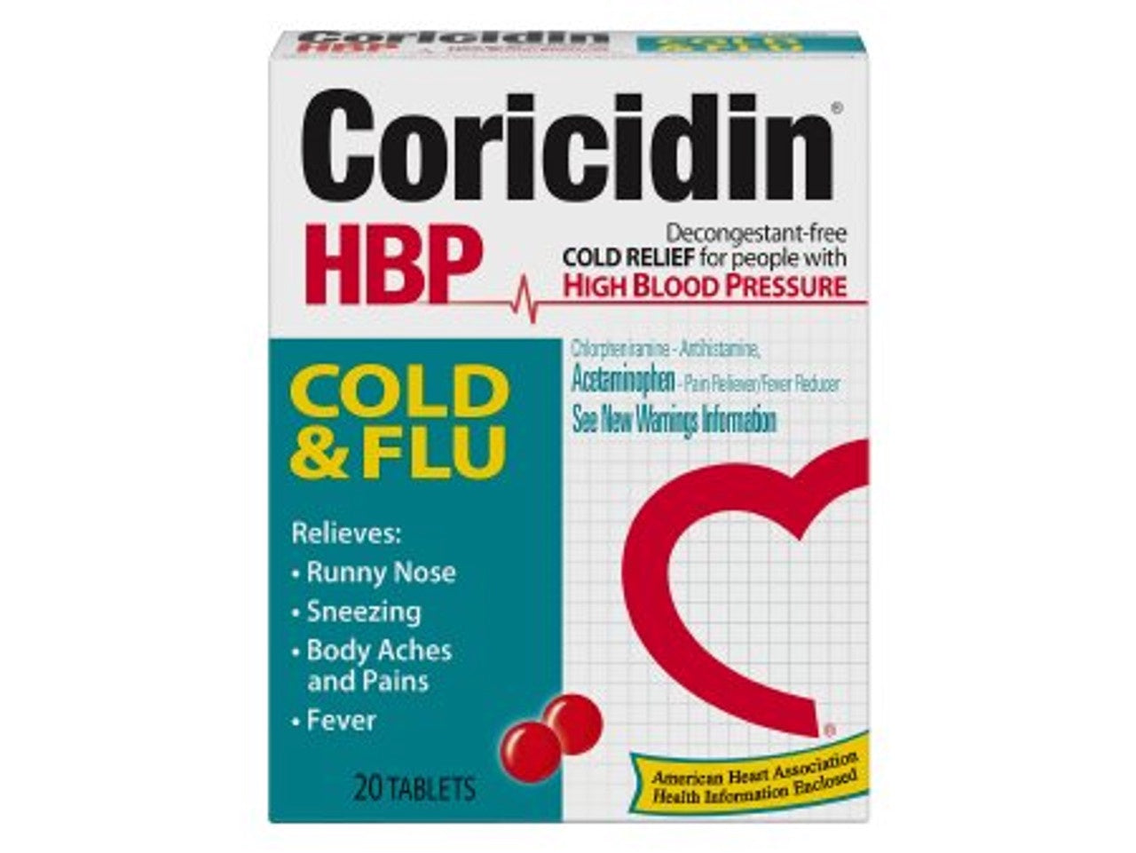 CORICIDIN HBP COLD & FLU 10T
