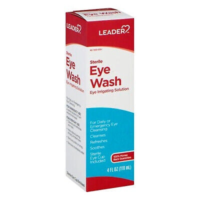 Leader 99.05% Sterile Eye Wash Irrigating Solution 4 Fl Oz