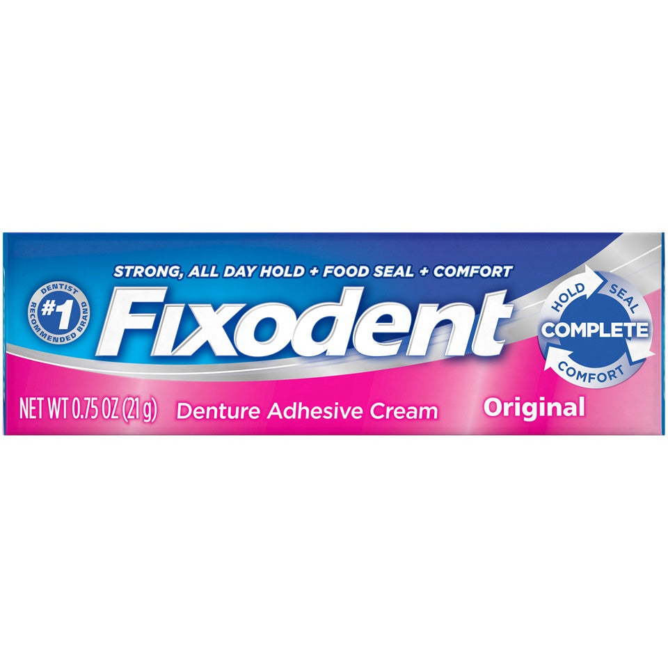 Fixodent Denture Adhesive Cream, Original - 0.75 oz tube