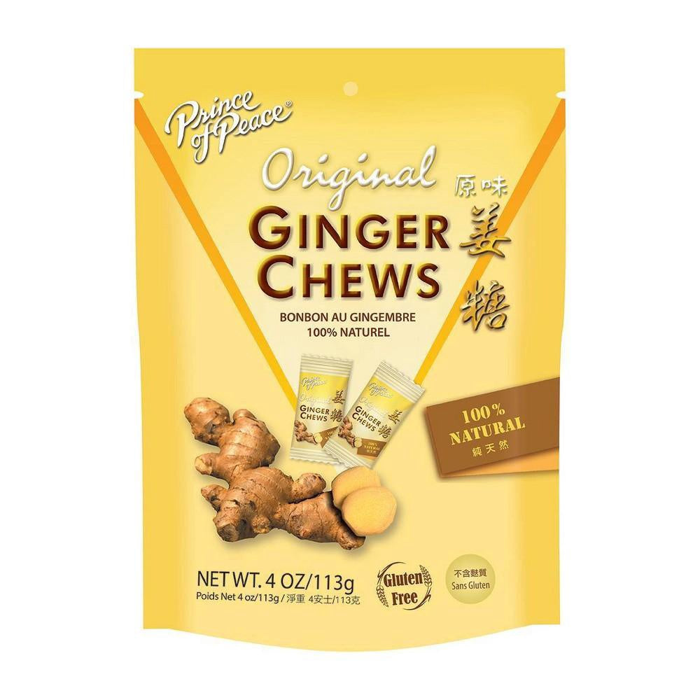 太子辉 原味姜糖 Prince of Peace Brand 100% Natural GINGER CHEWS ORIGINAL 4 oz
