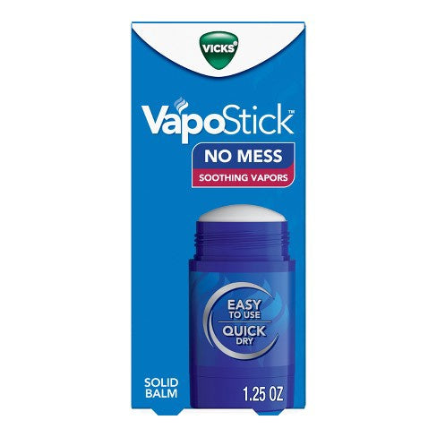 VICKS VAPOSTICK NO MESS SOOTHING VAPORS SOLID BALM 1.25 OZ