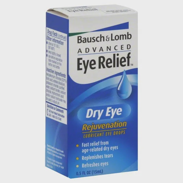 Bausch & Lomb Advanced Eye Relief Dry Eye Lubricant Eye Drops, 0.5 fl