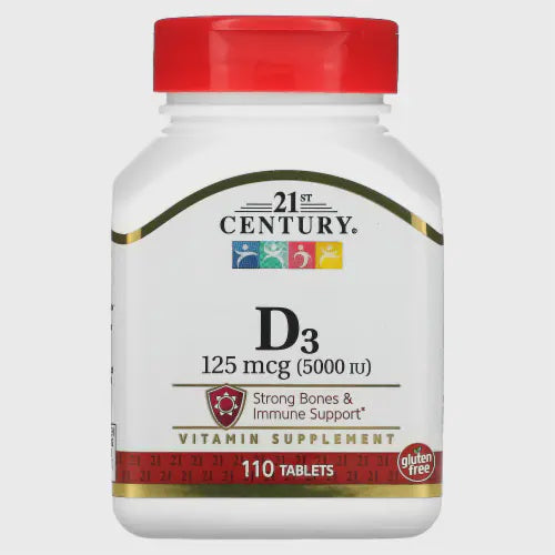 21st Century Vitamin D3 125 mcg (5,000 Iu) 110 Tabs